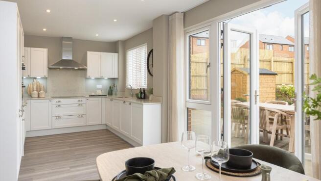 kitchen / dining room of house for sale in winchester, hampshire