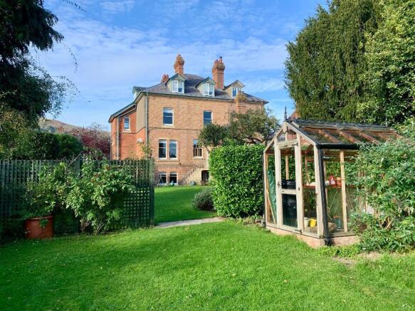 Rear garden and views of the house
