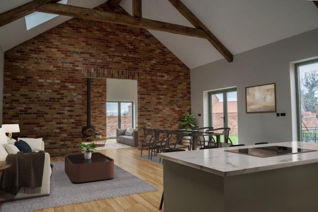 Welcoming open-plan kitchen/diner