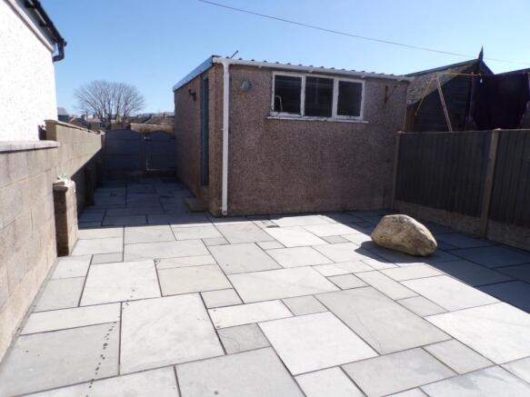 Rear paved garden