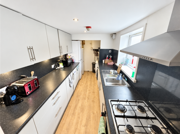 Bright Modern Galley Kitchen Interior