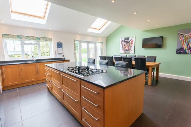 Open plan kitchen dining room