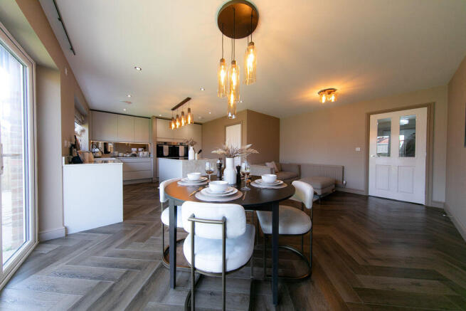 Open plan kitchen, living and dining ...