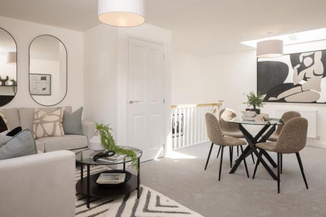 Lounge and dining area in a 2 bed Wincham