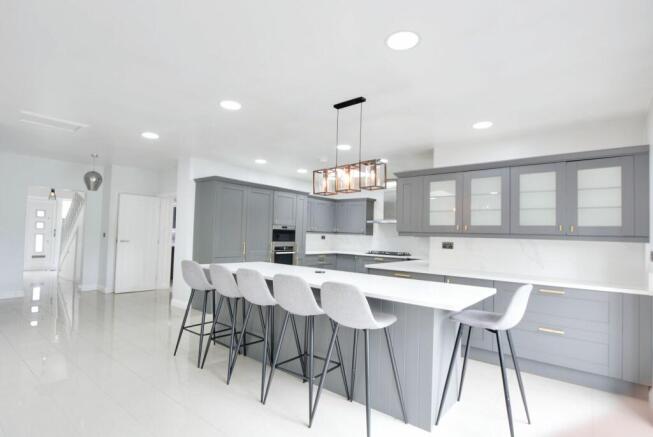 Open Plan Fitted Living Dining Kitchen