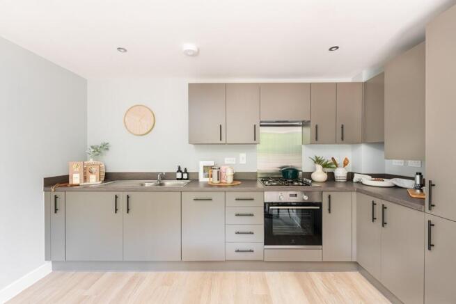Modern kitchen in a range of colour palettes
