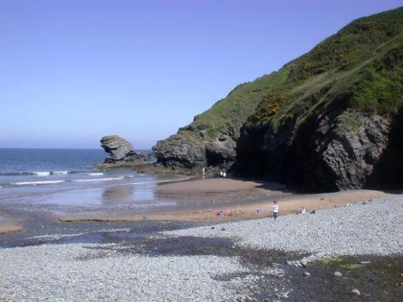 THE BEACH AT LLANGRANNOG