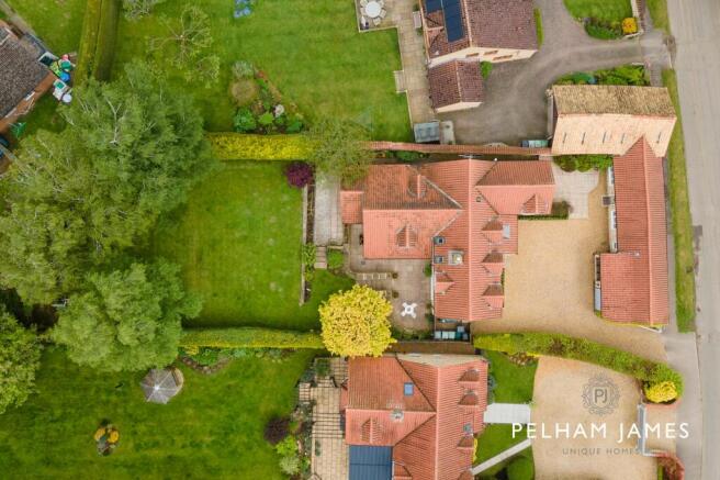 Aerial View, Barn Cottage, Castle Bytham