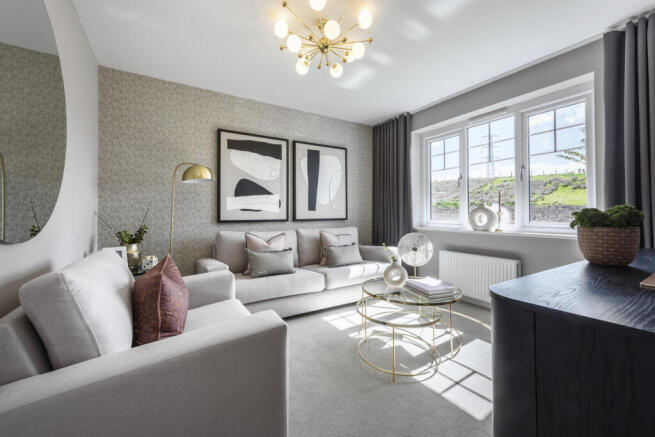 Indicative Living Room, Contemporary Modern Decoration