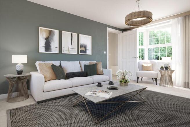 Internal view of the lounge in the four bedroom Ashington