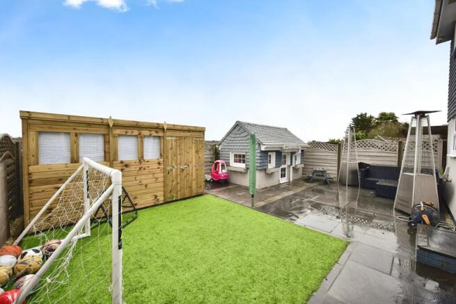 Private Rear Garden With Summer House View