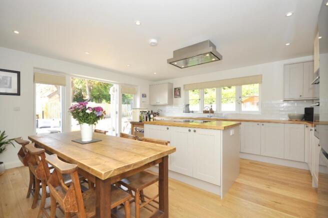 Large contemporary kitchen /dining room