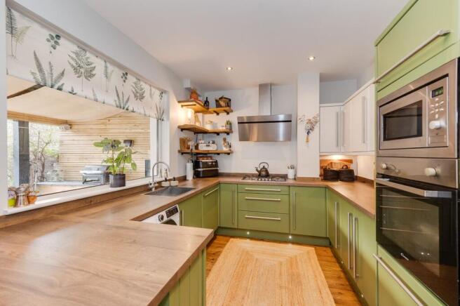 KITCHEN, DINER AND LIVING ROOM