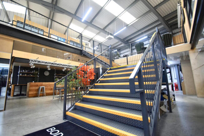 Steps leadning to first floor
