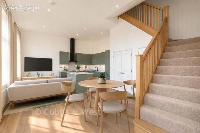 Staged Lounge Kitchen Diner