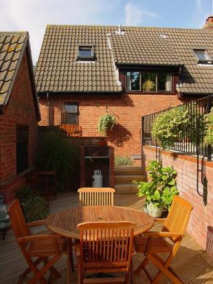 Sunken decked patio