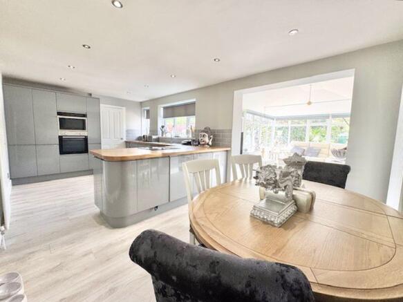 Kitchen breakfast, dining room and su...