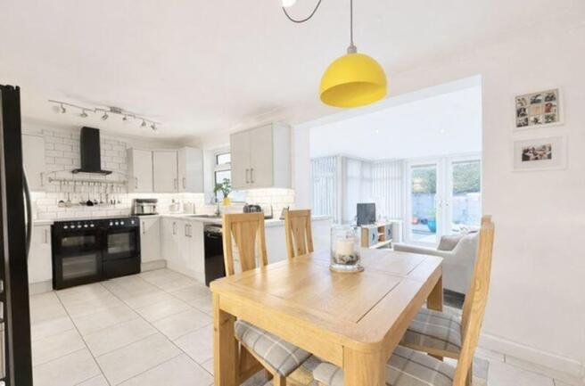 Kitchen dining and sun room