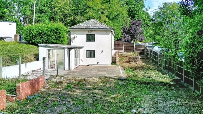 View to side of house and garden