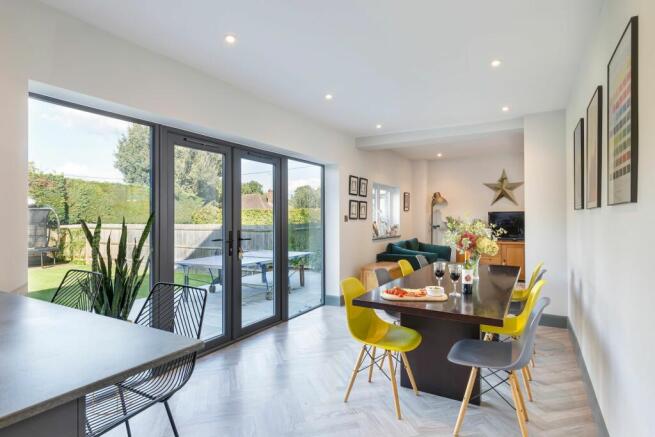 Kitchen and family room