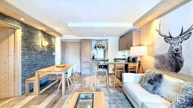 Living room apartment Courchevel Moriond