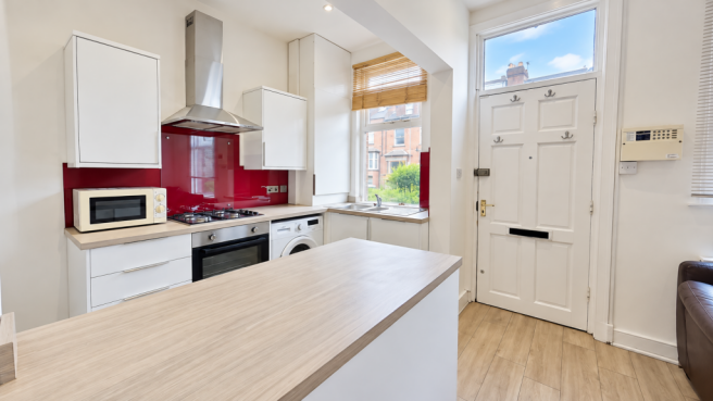 Bright Modern Kitchen and Entryway