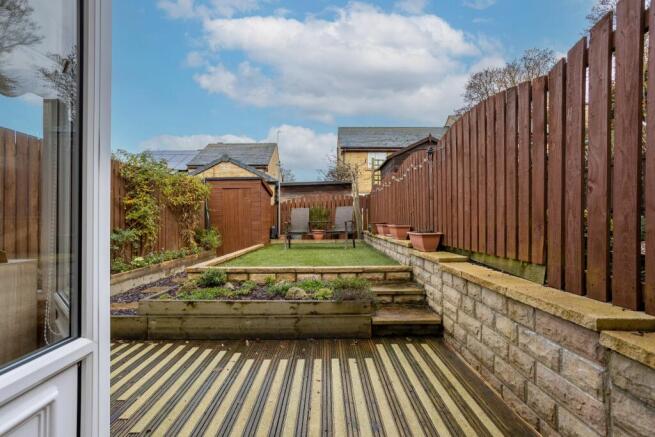 Rear decked area and lawn