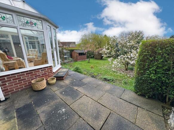 Rear Patio from Family Room onto Rear Garden
