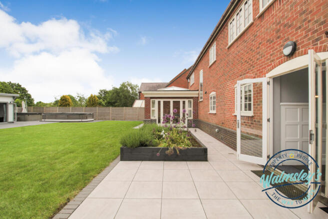 Rear gardens and patio