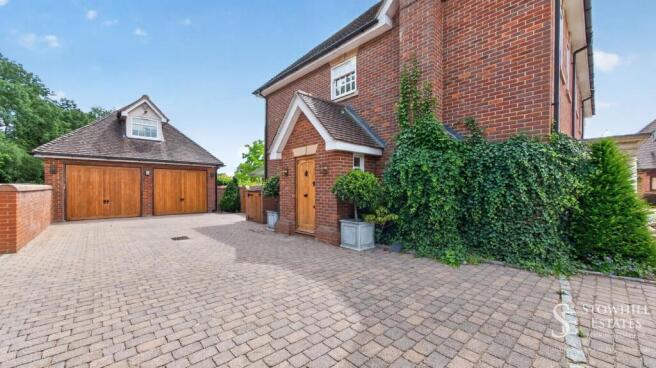 Front door and driveway