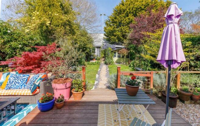 Gorgeous rear gardens with decking