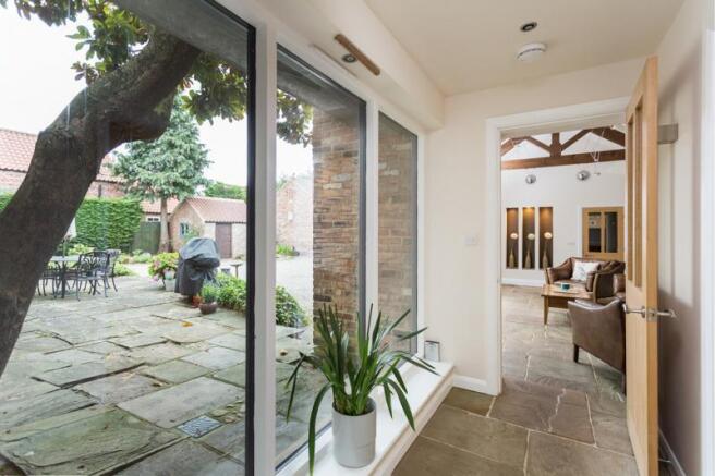 Walkway to barn conversion
