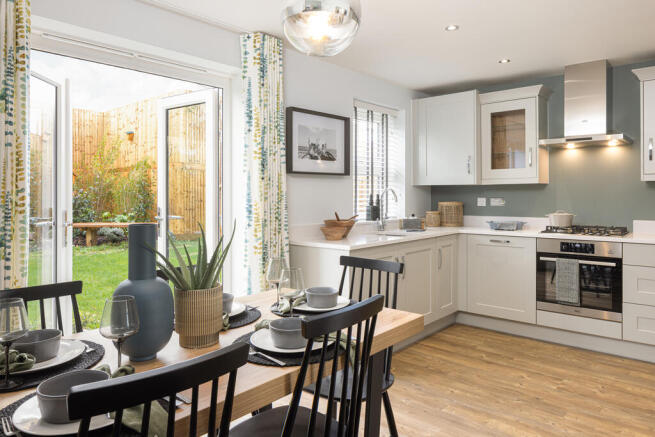 Internal image of the archford show home kitchen at niveus walk