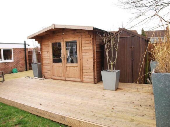 Shed and decking