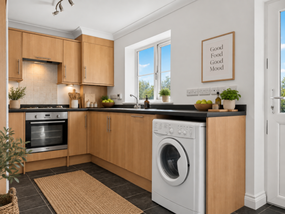 Kitchen/Dining Room - virtually staged using AI fo