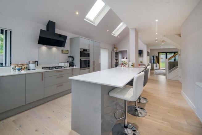 View through kitchen