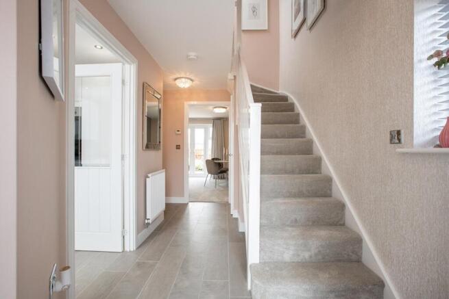 The spacious hallway welcomes you