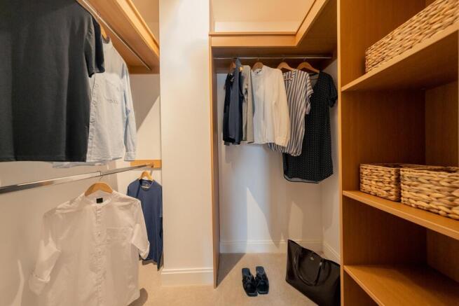 Typical walk-in wardrobe