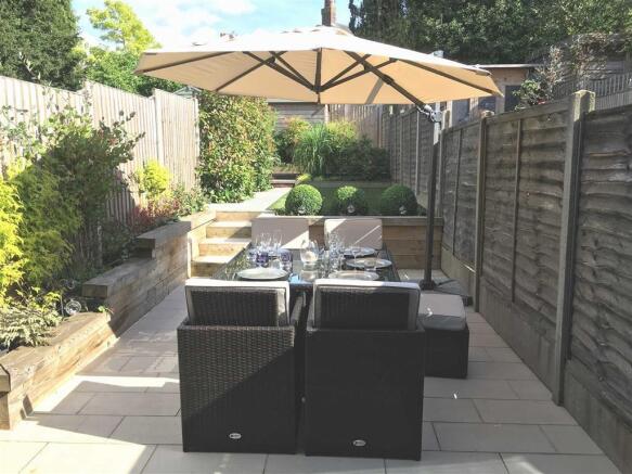 Landscaped rear garden: