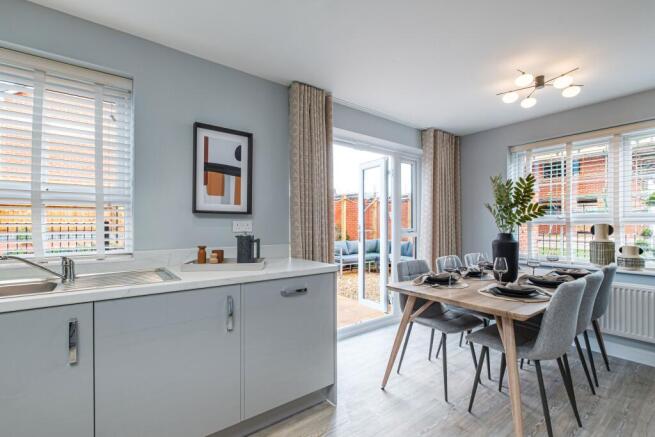 Interior view of the kitchen & dining space in our 3 bed Ennerdale home