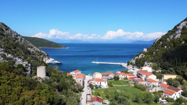 Aerial view of house