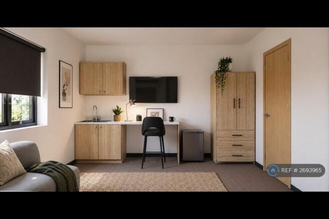 Example Of a Studio With Kitchenette