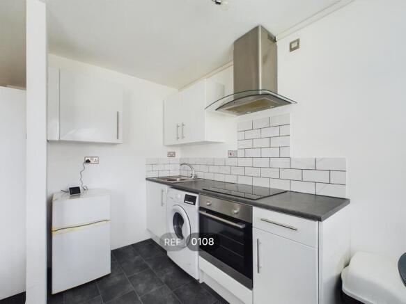 Kitchen, Living and Bedroom area