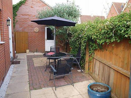 Secluded patio area