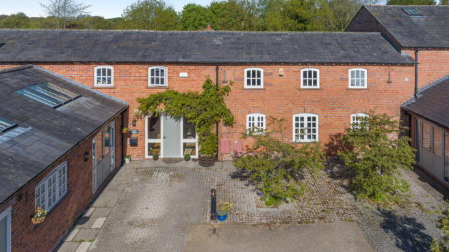 Elevated Front and Courtyard