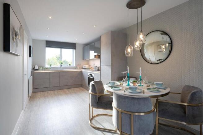 Perfect space to entertain family and friends - typical Taylor Wimpey apartment