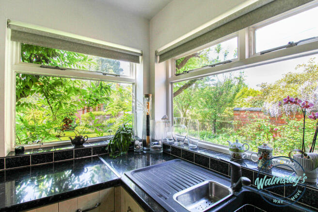 View over gardens from kitchen