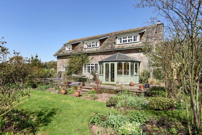 The rear of the house