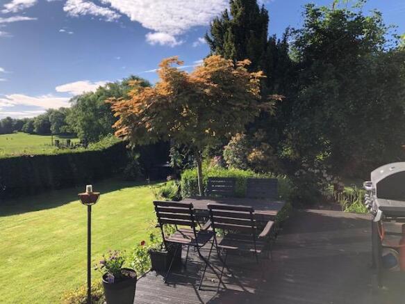 Decked patio