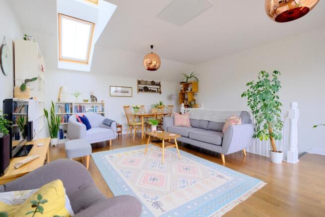 Sitting room with south-facing Velux's